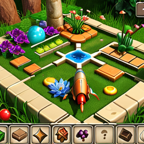 Home 11 **Strategic Dream Garden Gameplay:** A player thoughtfully uses power-ups (bombs, rockets) to clear tiles in a Dream Garden level. Focus on the puzzle-solving aspect and effective use of special items.