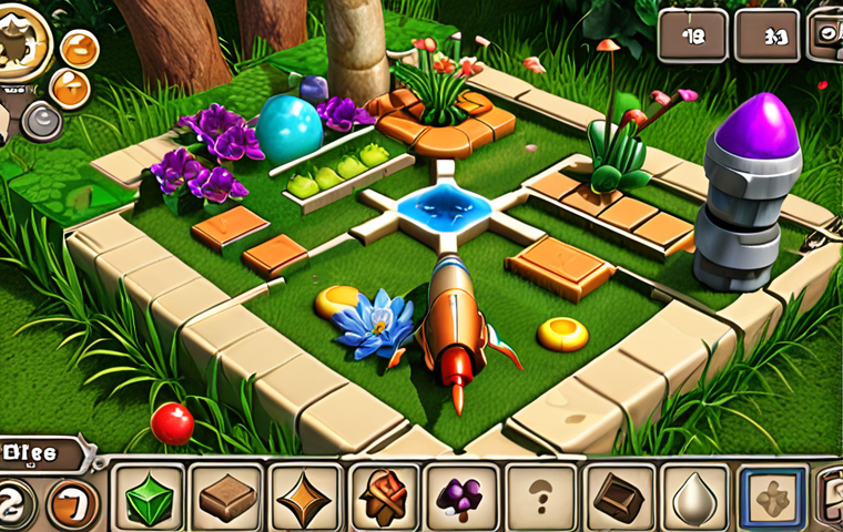 **Strategic Dream Garden Gameplay:** A player thoughtfully uses power-ups (bombs, rockets) to clear tiles in a Dream Garden level. Focus on the puzzle-solving aspect and effective use of special items.